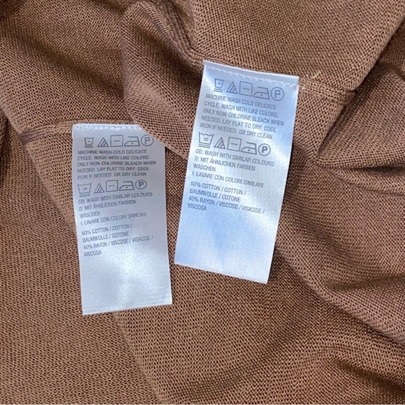 Isaac Mizrahi Brown Open Cardigan Sweater Sleeveless Top - Women’s Small 2PC - Picture 8 of 16